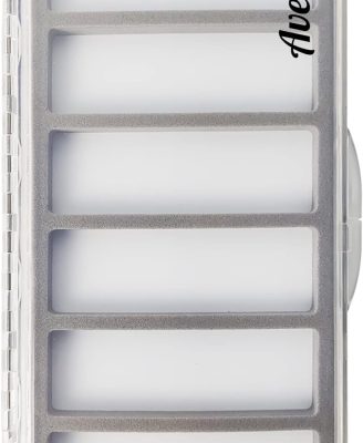 Aventik Fly Fishing Boxes Super Slim Transparent Design Magnetic Pad Compartments Tackle Foam Boxes 7.3X3.8X0.5inch