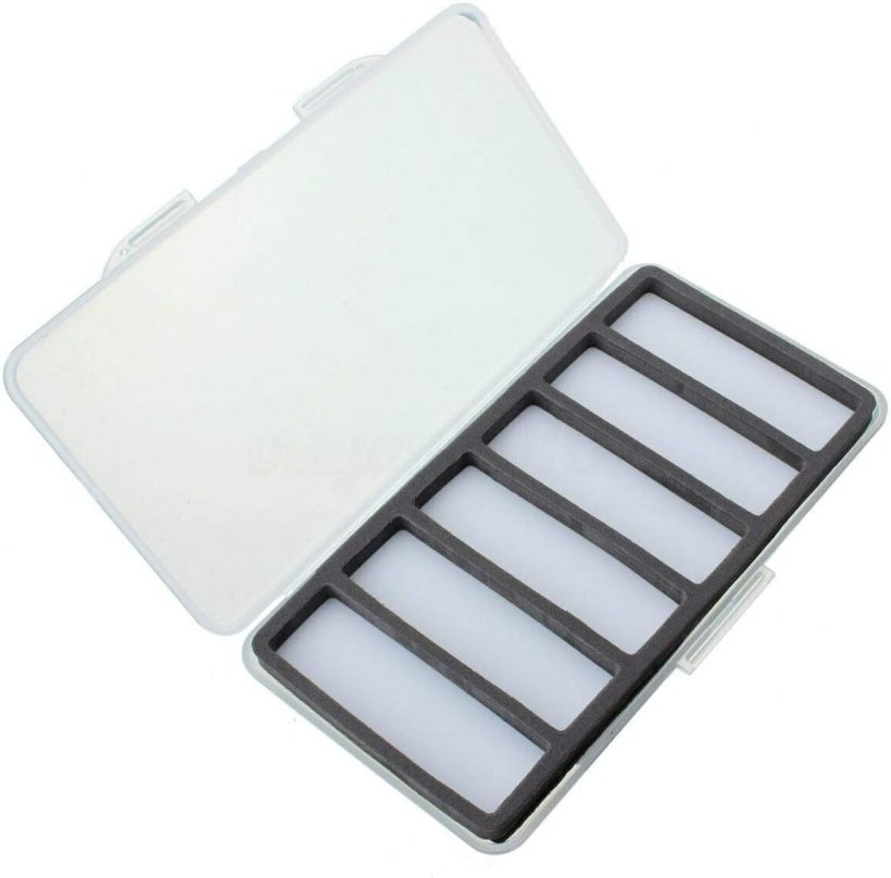Aventik Fly Fishing Boxes Super Slim Transparent Design Magnetic Pad Compartments Tackle Foam Boxes 7.3X3.8X0.5inch - Image 8